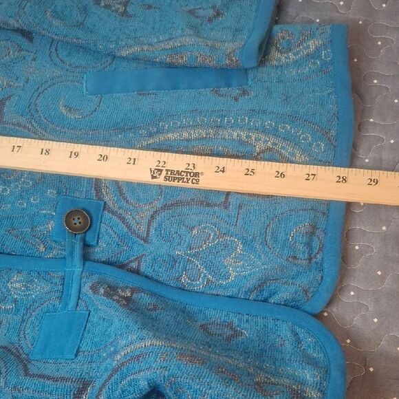 Denim & Co Blue Paisley Blazer size medium - Picture 5 of 5